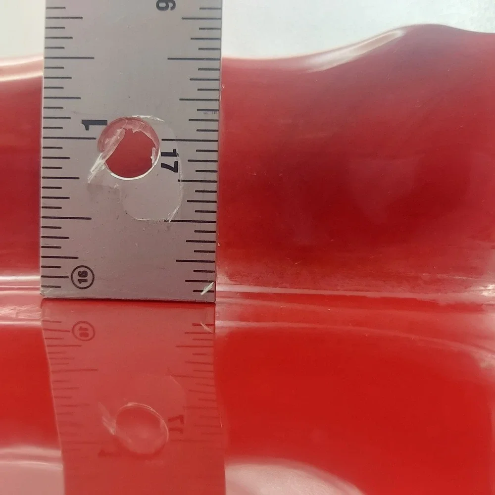 De Silva Red Ceramic Baking Dish‎ Made in Italy Scalloped Edge